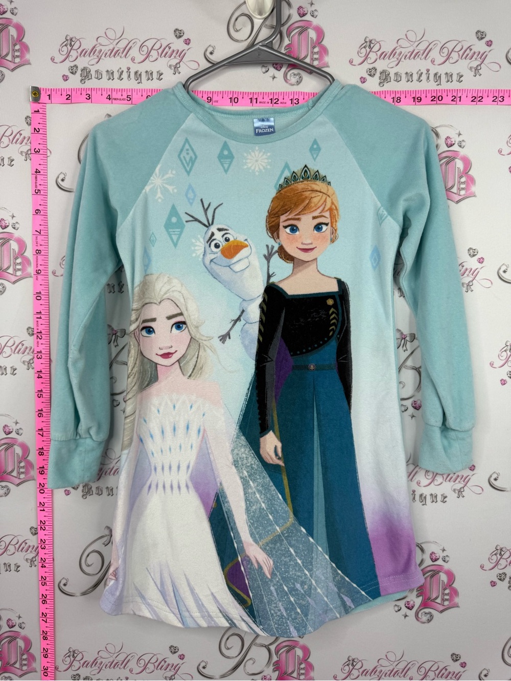 Disney Frozen Girls' Elsa & Anna Long Sleeve shirt long sleeve - Light Aqua